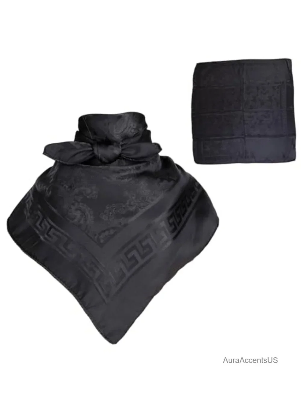 Large 35x35 Inch Jacquard Square Scarf for Men and Women